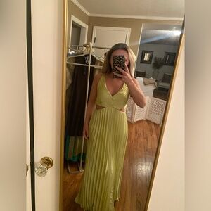 Elegant Neon Yellow Maxi Dress